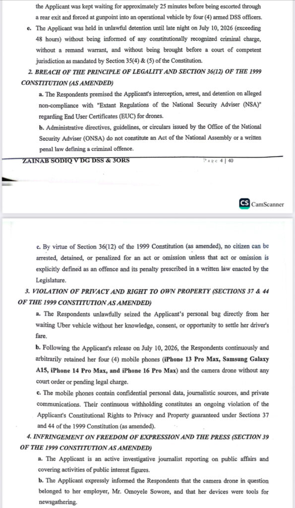 Journalist Zainab Sues DSS, AGF for N4bn Over Alleged Unlawful Detention 5 IMG 2797